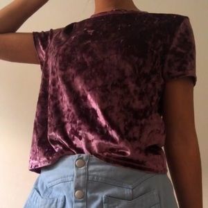 Velvet purple shirt